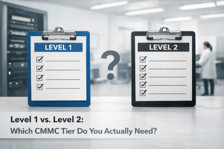 two clipboards with Level 1 and Level 2 heading on each one respectively.